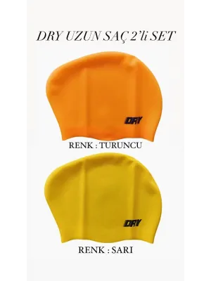 DRY UZUN SAÇ SİLİKON BONE 2Lİ SET ( TURUNCU - SARI )