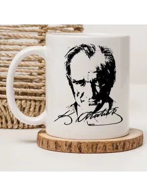 Mustafa Kemal Atatürk ve İmzası Özel Kupa