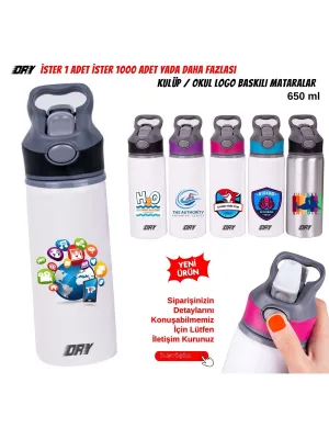 Okul ve Kulüplere Özel Baskılı 650 ml Matara