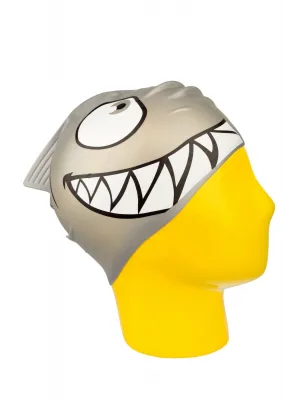 Özel Baskılı Bone Köpekbalığı Gri Piranha