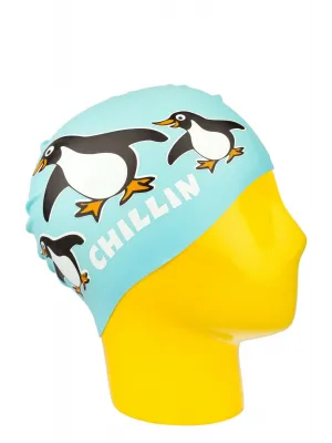 Özel Baskılı Bone Penguenler Chillin Mavi