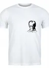 Beyaz T-Shirt Mustafa Kemal Atatürk/İmza Baskılı  ve Bone