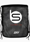 LOGO BASKILI DRY SİYAH FİLE ÇANTA BÜZGÜLÜ SIRT ASKILI - CEPSİZ
