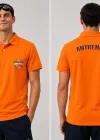 Sevinç Okulu Logo ve Antrenör Baskılı Polo (Lacost) Yaka T-shirt Turuncu