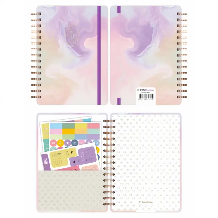 2025-2026 A5 Akademik Ajanda Spiralli Kuşe Kapak 16 Aylık - Renklerin Dansı