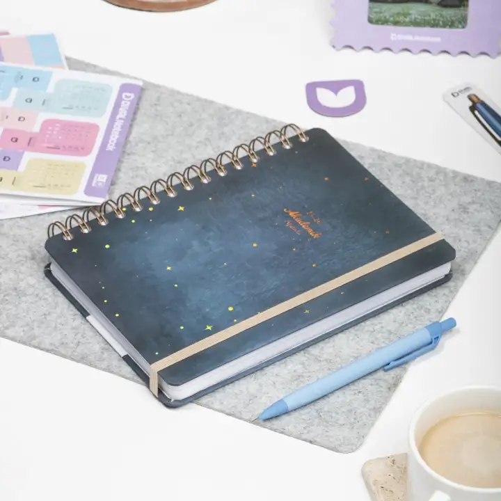 2025-2026 A5 Akademik Ajanda Spiralli Kuşe Kapak 16 Aylık - Yıldızlı Gökyüzü