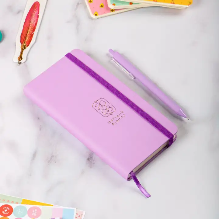 2026 Haftalık Ajanda 9x18 cm Sert Kapak - Lila