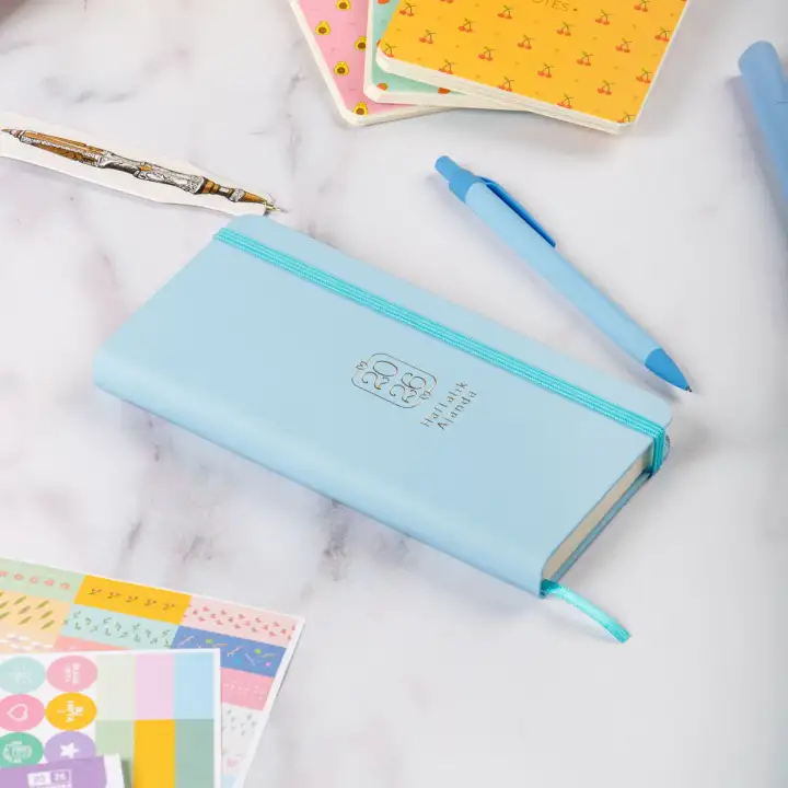 2026 Haftalık Ajanda 9x18 cm Sert Kapak - Mavi