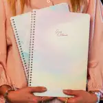 A4 Spiralli Karton Kapak 2’li Set Kareli Ders Programlı Not Okul Defteri - Pastel Serisi