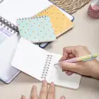 10x10 cm 3lü Meyve Desenli Karton Kapaklı Spiralli Cep Defteri Bloknot Not Defteri