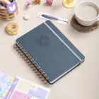 12li Akademik Ajanda Hediye Seti - 15x21 cm - Kumaş ve Vegan Deri