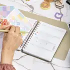 12li Tarihsiz Planlayıcı Ajanda Yılbaşı Hediye Seti - 15x21 cm - Kumaş Kapak