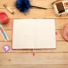 13,5x20 cm Çiçekli Sert Kapak Noktalı Tarihsiz Dikişli Not Okul Defteri