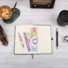 13x21 cm Füme Deri Sert Kapak Noktalı Tarihsiz Dikişli Not Okul Defteri