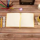 16,5x16,5 cm Fıstık Yeşil Yumuşak Deri Kapak Noktalı Tarihsiz Dikişli Not Okul Defteri