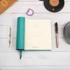 16,5x16,5 cm Füme Yumuşak Deri Kapak Noktalı Tarihsiz Dikişli Not Okul Defteri