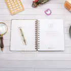 16,5x20 cm Şehir Sert Kapak Noktalı Tarihsiz Spiralli Not Okul Defteri