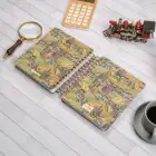 16,5x20 cm Şehir Sert Kapak Noktalı Tarihsiz Spiralli Not Okul Defteri