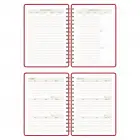 2025-2026 A5 Akademik Ajanda Spiralli Kumaş Kapak 16 Aylık - Kırmızı