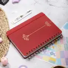 2025-2026 A5 Akademik Ajanda Spiralli Kumaş Kapak 16 Aylık - Kırmızı