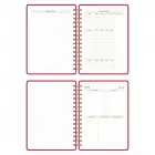 2025-2026 A5 Akademik Ajanda Spiralli Kumaş Kapak 16 Aylık - Kırmızı