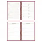 2025-2026 A5 Akademik Ajanda Spiralli Kumaş Kapak 16 Aylık - Kırmızı