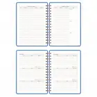 2025-2026 A5 Akademik Ajanda Spiralli Kumaş Kapak 16 Aylık - Mavi