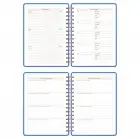 2025-2026 A5 Akademik Ajanda Spiralli Kumaş Kapak 16 Aylık - Mavi