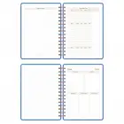 2025-2026 A5 Akademik Ajanda Spiralli Kumaş Kapak 16 Aylık - Mavi