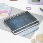 2025-2026 A5 Akademik Ajanda Spiralli Kuşe Kapak 16 Aylık - Yıldızlı Gökyüzü