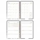 2025-2026 A5 Akademik Ajanda Spiralli Kuşe Kapak 16 Aylık - Yıldızlı Kedi