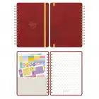 2025-2026 A5 Akademik Ajanda Spiralli Vegan Deri Kapak 16 Aylık - Bordo