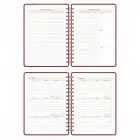 2025-2026 A5 Akademik Ajanda Spiralli Vegan Deri Kapak 16 Aylık - Bordo