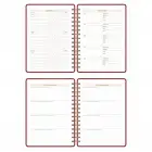 2025-2026 A5 Akademik Ajanda Spiralli Vegan Deri Kapak 16 Aylık - Bordo