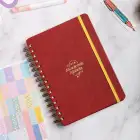 2025-2026 A5 Akademik Ajanda Spiralli Vegan Deri Kapak 16 Aylık - Bordo