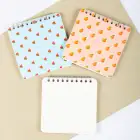 10x10 cm 3lü Karton Kapaklı Spiralli Cep Defteri Bloknot Not Defteri - Meyve Desenli 2