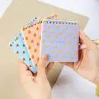 10x10 cm 3lü Karton Kapaklı Spiralli Cep Defteri Bloknot Not Defteri - Meyve Desenli 2