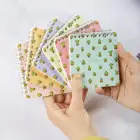 10x10 cm 6lı Karton Kapaklı Spiralli Cep Defteri Bloknot Not Defteri - Kaktüs