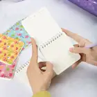 10x10 cm 6lı Karton Kapaklı Spiralli Cep Defteri Bloknot Not Defteri - Flamingo