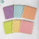 10x10 cm 6lı Karton Kapaklı Spiralli Cep Defteri Bloknot Not Defteri - Avokado