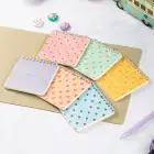 10x10 cm 6lı Karton Kapaklı Spiralli Cep Defteri Bloknot Not Defteri - Meyve Desenli