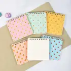 10x10 cm 6lı Karton Kapaklı Spiralli Cep Defteri Bloknot Not Defteri - Meyve Desenli