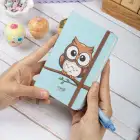 9x14 cm Sert Kapak Çizgili Tarihsiz Dikişli Not Okul Defteri - Baykuş 1