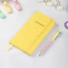 9x18 cm Sert Kapak Kareli Tarihsiz Dikişli Not Okul Defteri - Sarı