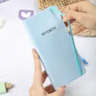 9x18 cm Sert Kapak Kareli Tarihsiz Dikişli Not Okul Defteri - Mavi