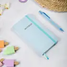 9x18 cm Sert Kapak Kareli Tarihsiz Dikişli Not Okul Defteri - Mavi