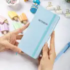 9x18 cm Sert Kapak Kareli Tarihsiz Dikişli Not Okul Defteri - Mavi