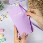 9x18 cm Sert Kapak Kareli Tarihsiz Dikişli Not Okul Defteri - Lila