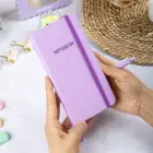 9x18 cm Sert Kapak Kareli Tarihsiz Dikişli Not Okul Defteri - Lila