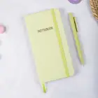 9x18 cm Sert Kapak Kareli Tarihsiz Dikişli Not Okul Defteri - Yeşil